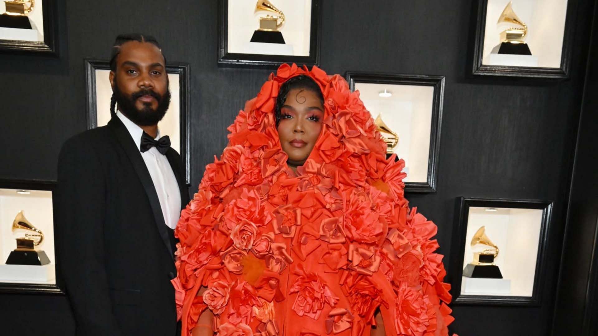 Lizzo with Myke Wright at the 65th Grammys (Image via Getty Images)