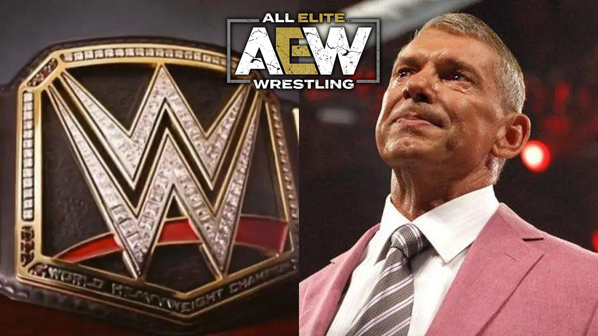 WWE Championship Belt (left), Vince McMahon (right)