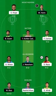 LAH vs PES Dream11 Prediction Team Today, Grand League