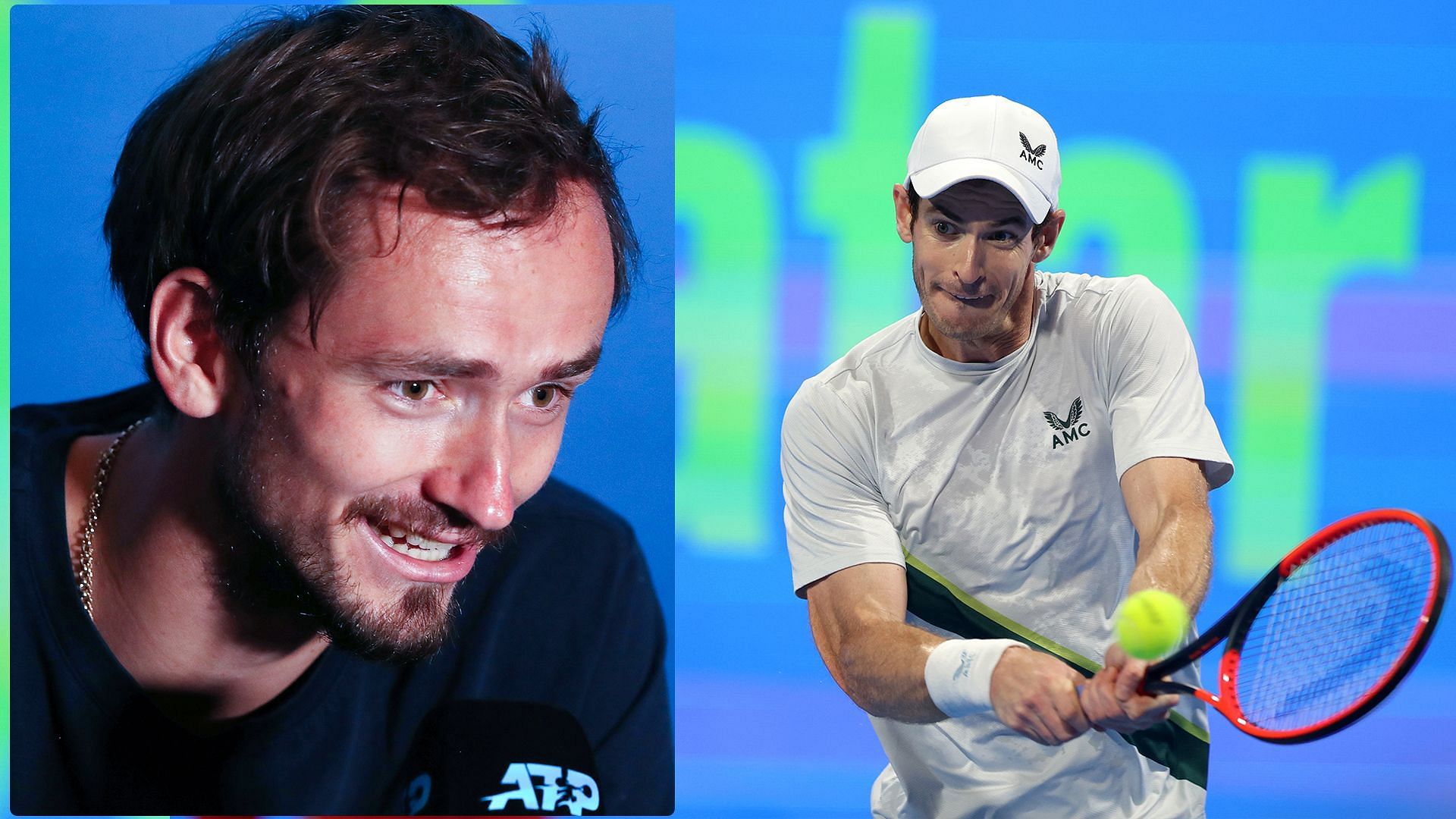 Daniil Medvedev and Andy Murray pictured