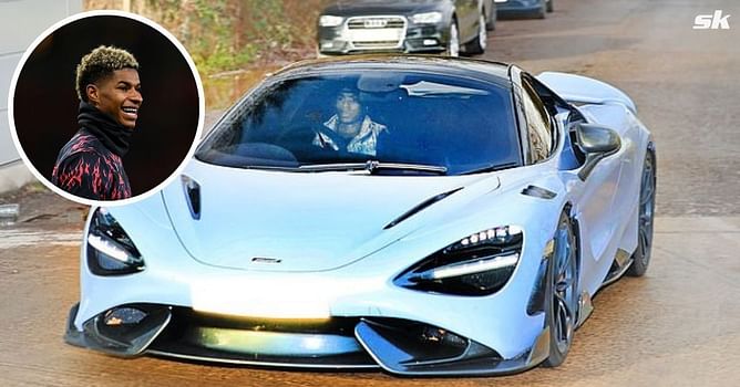 Manchester United superstar Marcus Rashford caught unaware in hilarious number plate mix-up involving his £280,000 McLaren