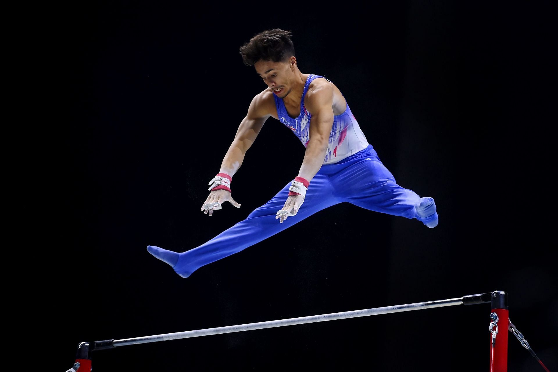 Jake Jarman competes on the Horizontal Bar during Men&#039;s All-Around Final at the 2022 Gymnastics World Championships 