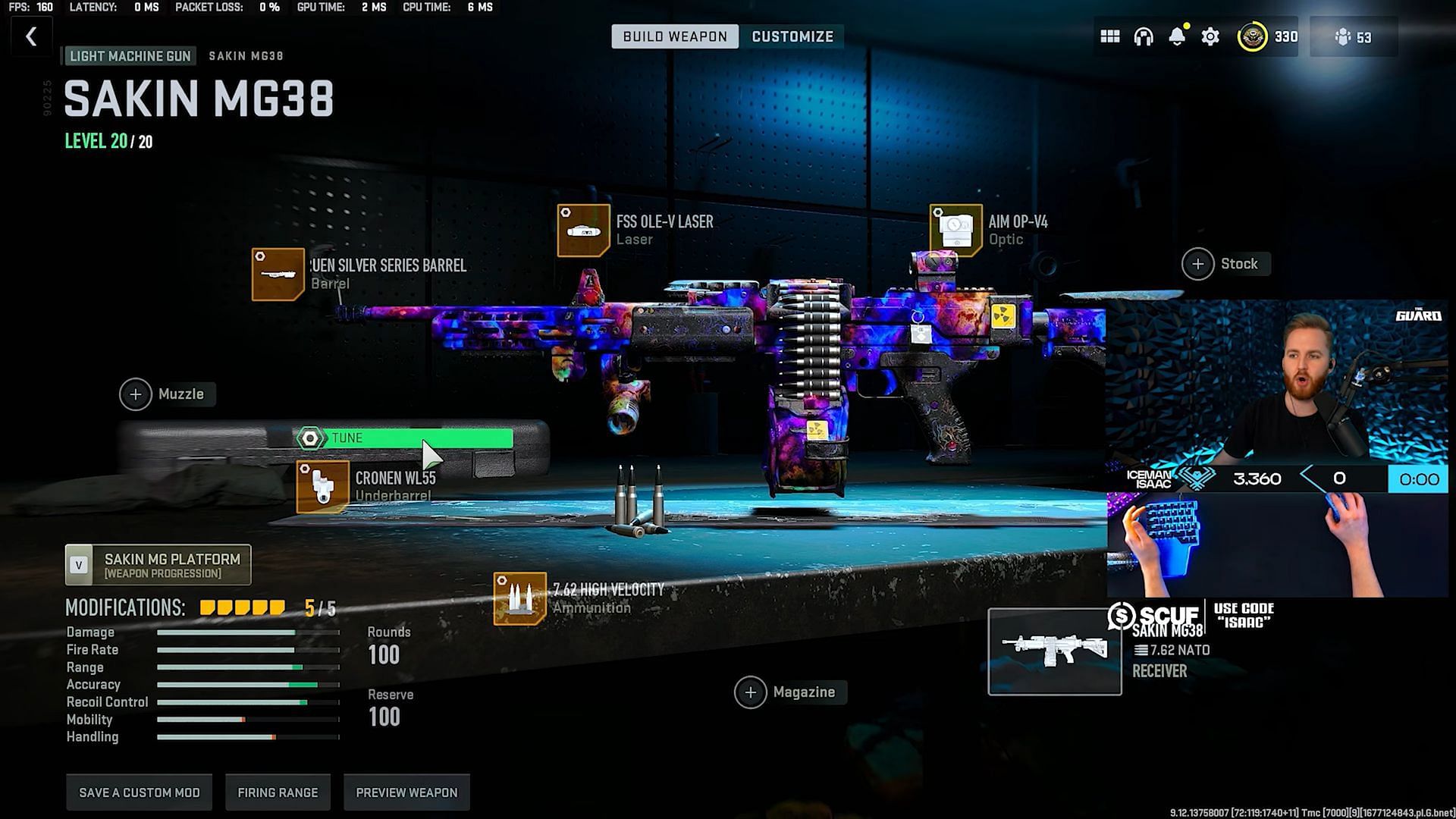 Overpowered Sakin MG38 loadout for Warzone 2 Season 2 (Image via Activision and YouTube/IceManIssac)