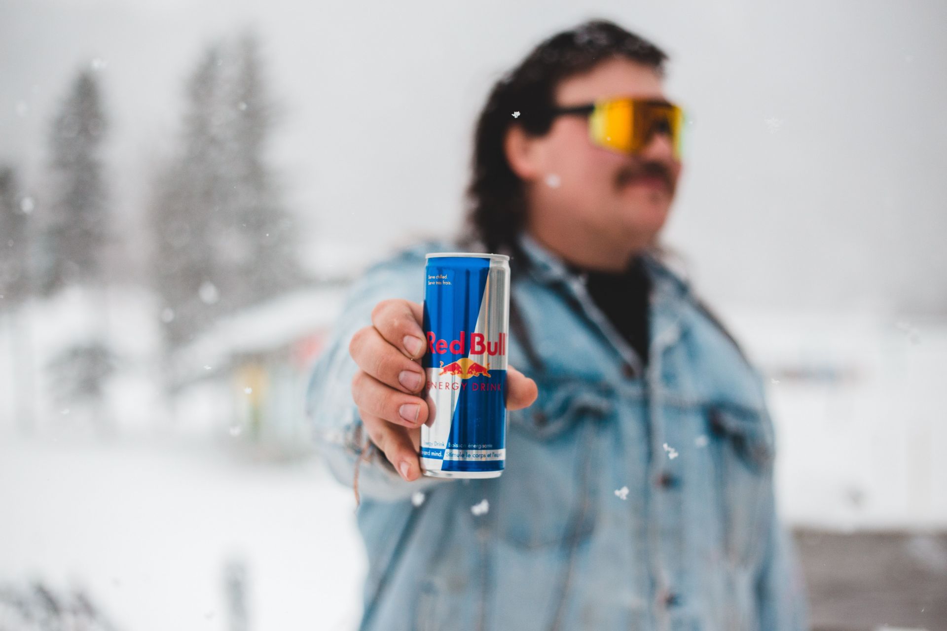 Red Bull has high caffeine. (Image via Unsplash/ Erik McLean)