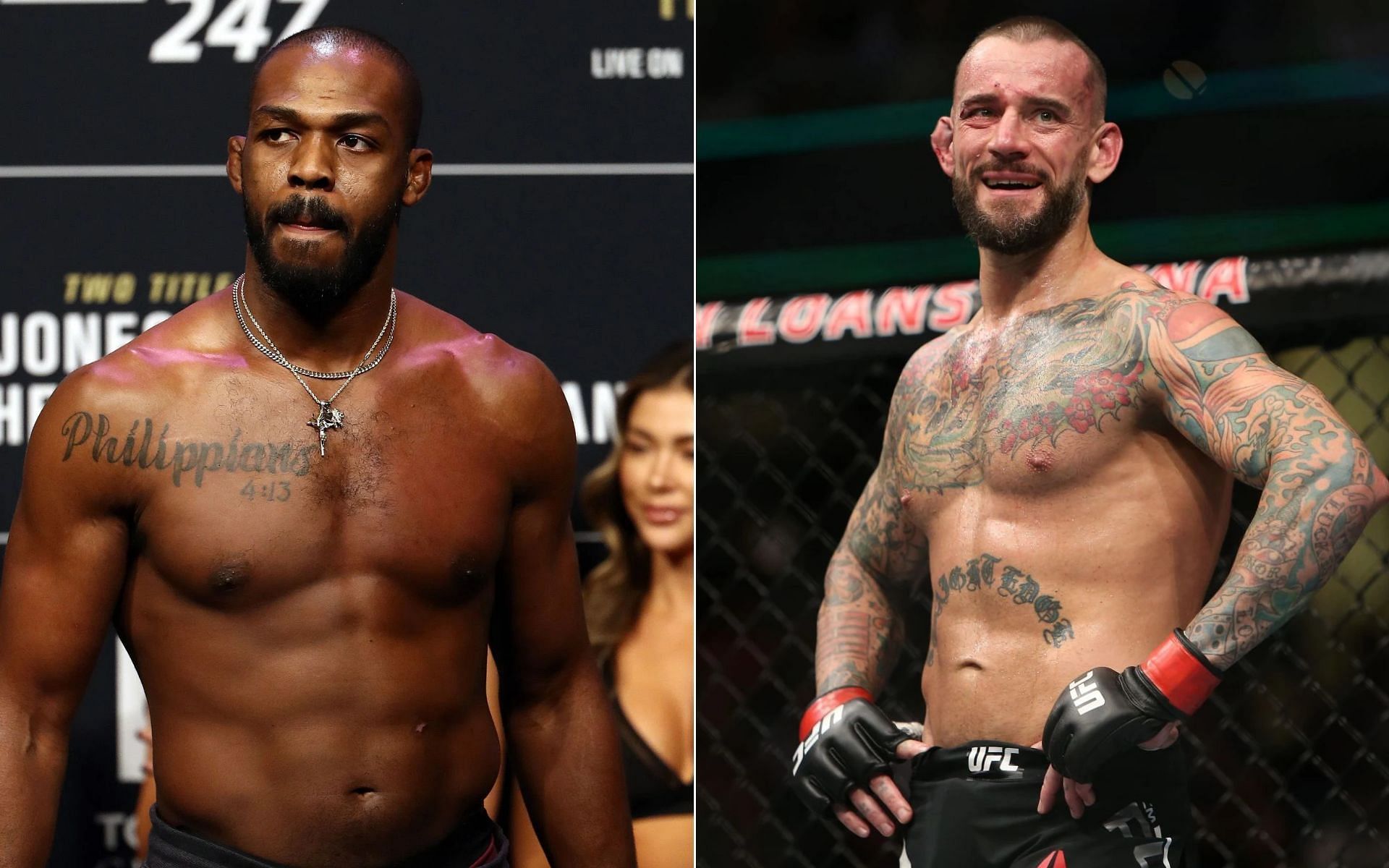 Jon Jones (Left), and CM Punk (Right)