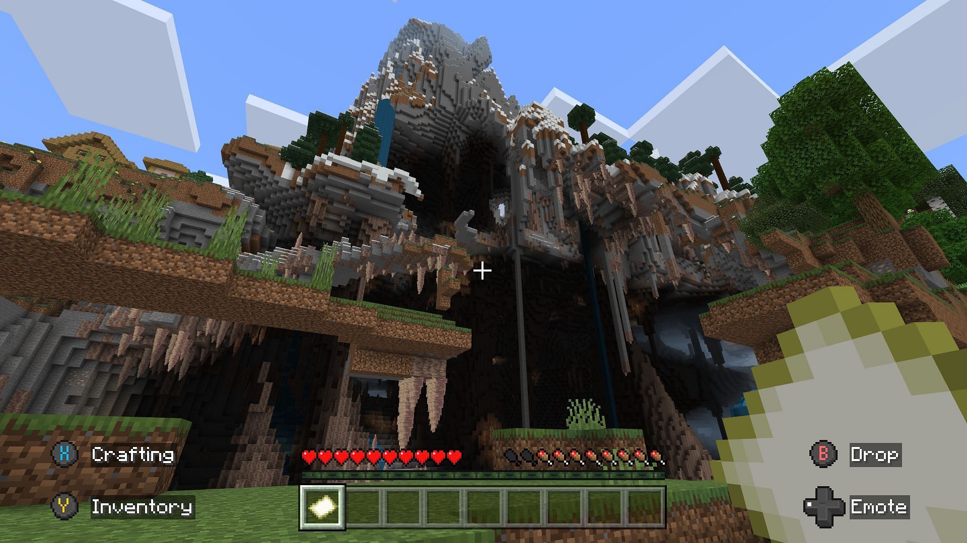 Mountain with dripstone caves (Image via u/LiterallySoManyBears on Reddit)