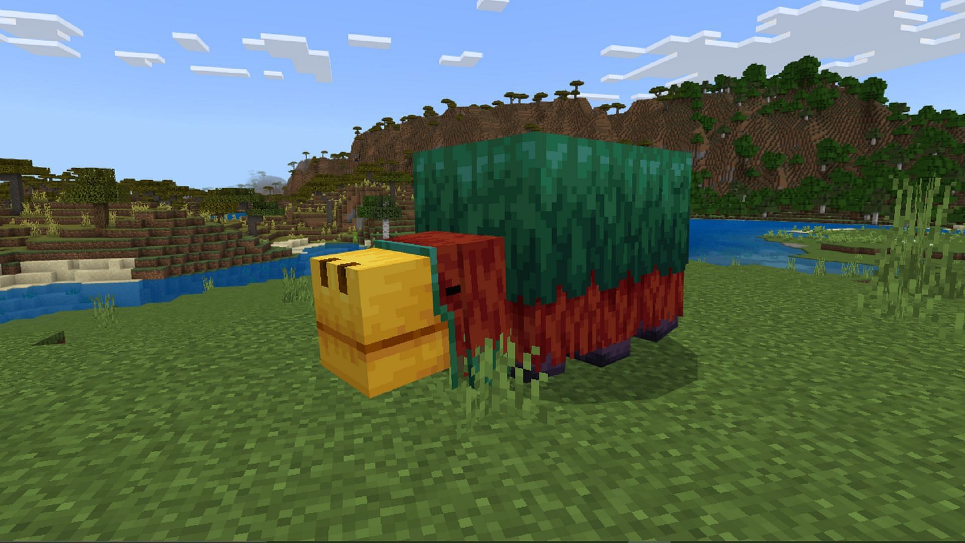 The friendly sniffer mob can help players find and grow Torchflowers in the wild (Image via Mojang)