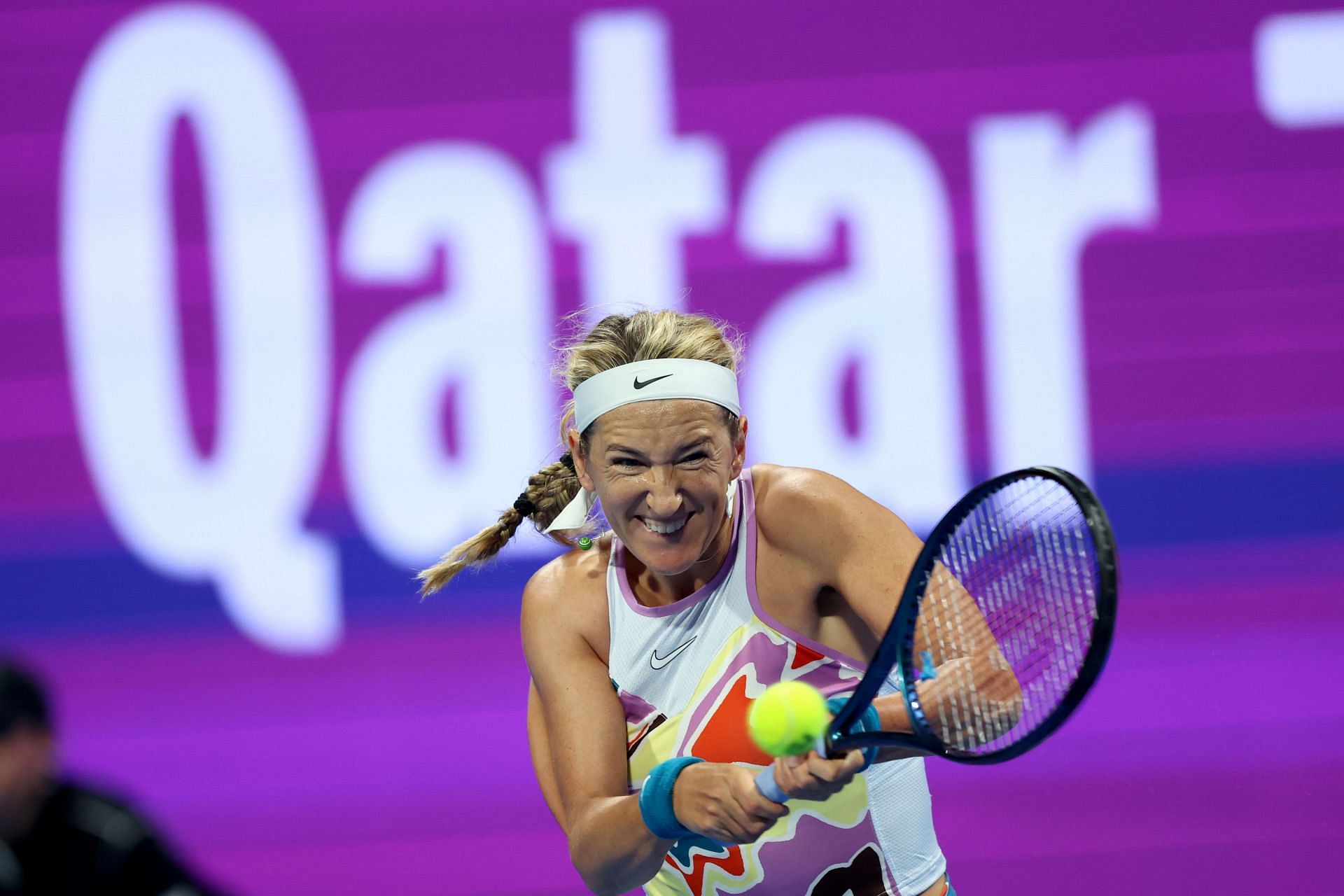 Victoria Azarenka in action at Qatar