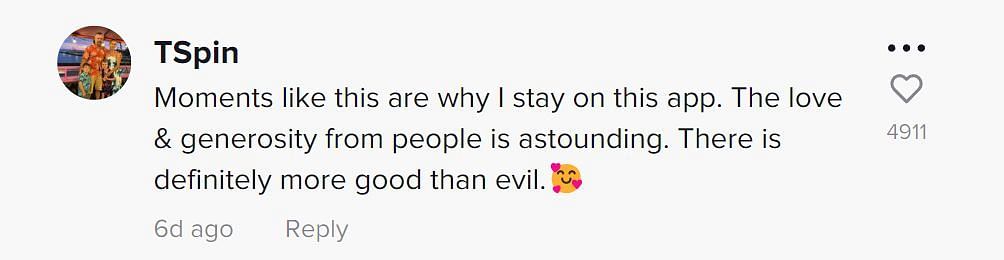 A comment seen on TikTok (Image via TikTok/@)