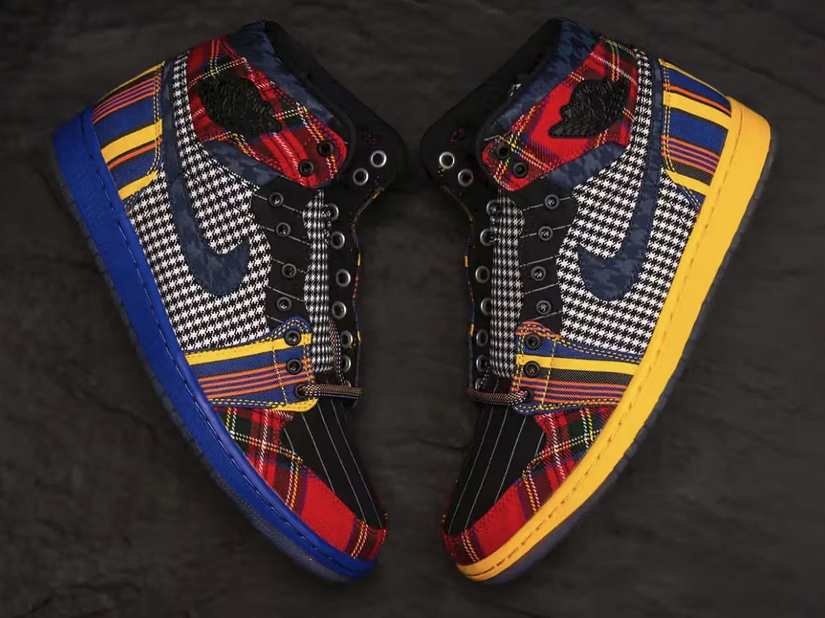 Craig Sager x Air Jordan 1 &ldquo;Sager Vision&rdquo; PE sneakers (Image via Hypebeast)