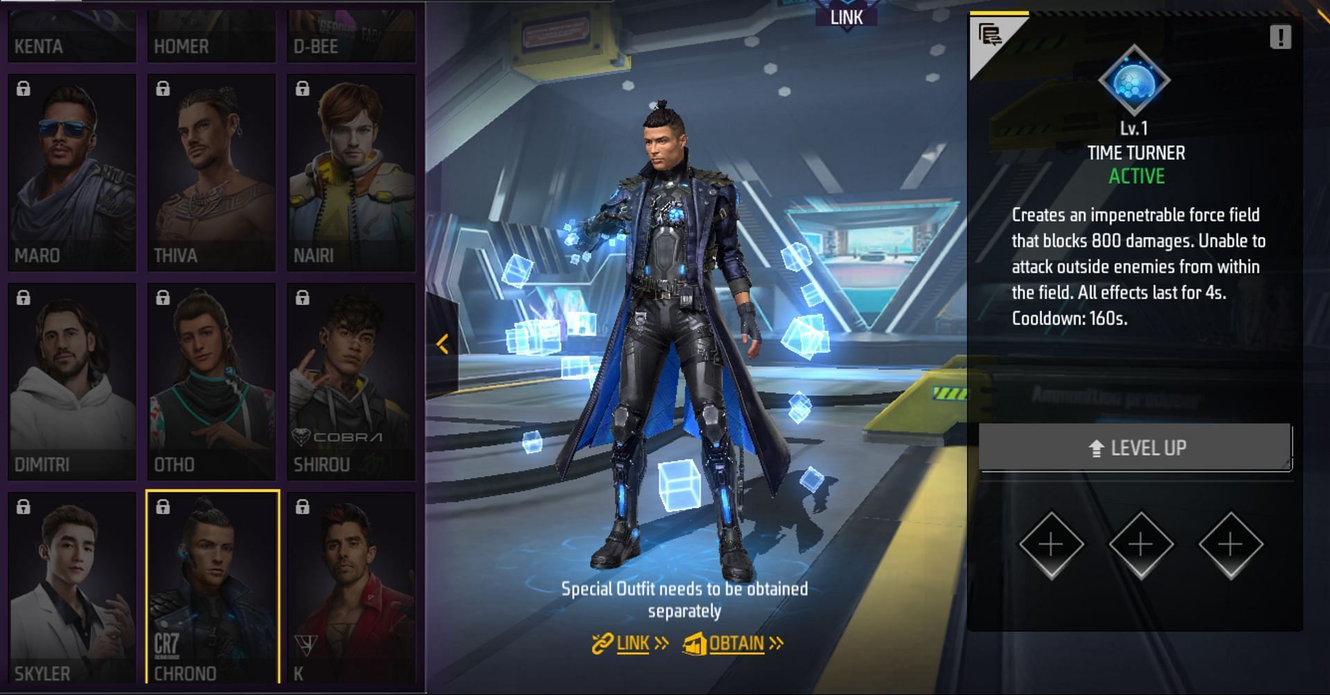 Chrono is the in-game avatar of Cristiano Ronaldo (Image via Garena)