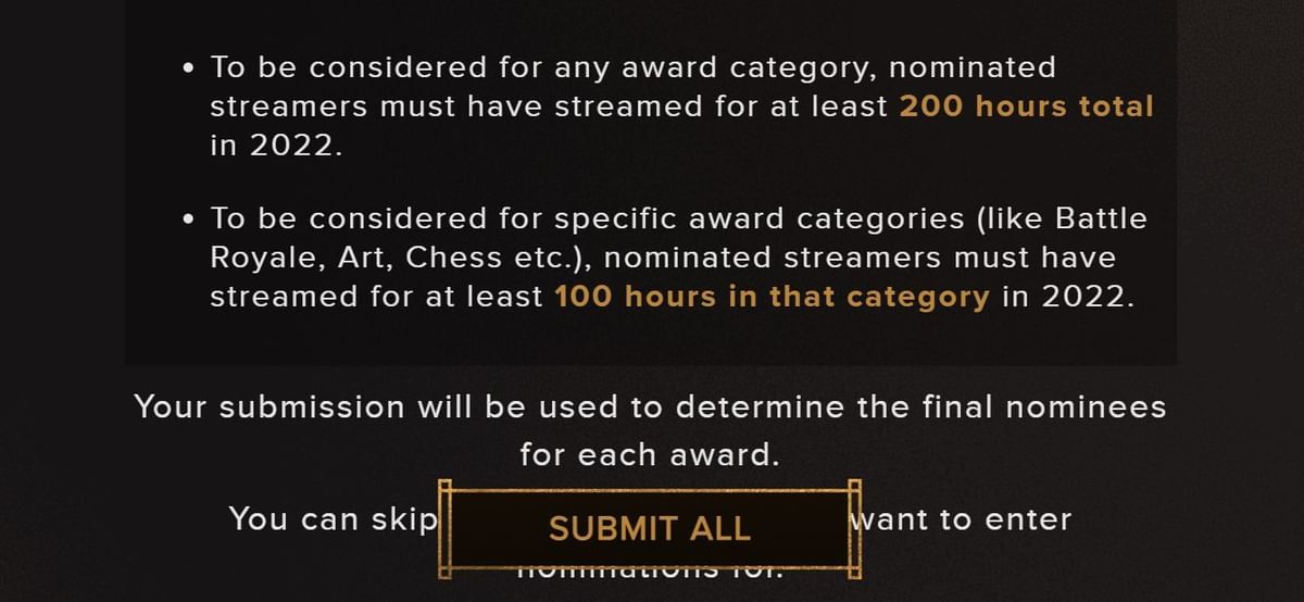 How to vote for your favorite streamers for The Streamer Awards 2023