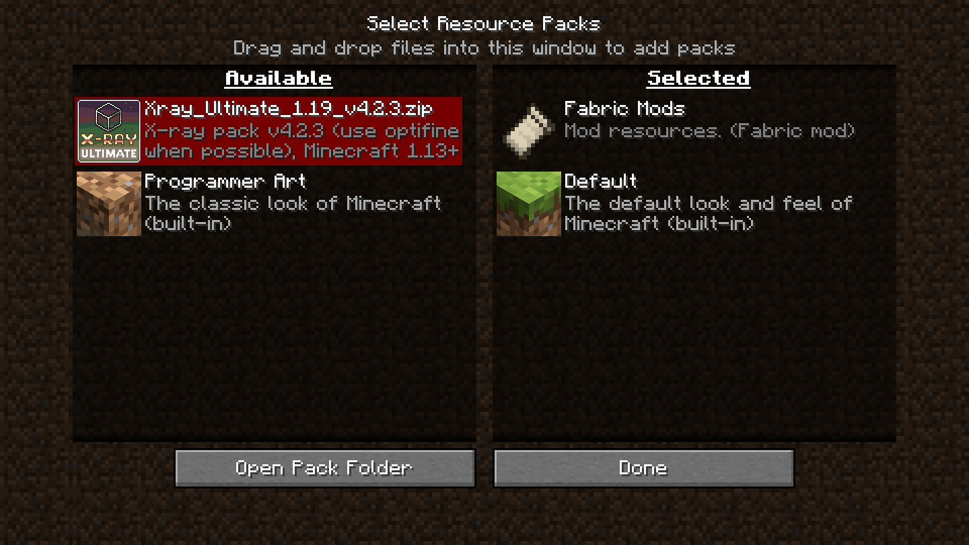 Activate the new resource pack from the settings (Image via Mojang)