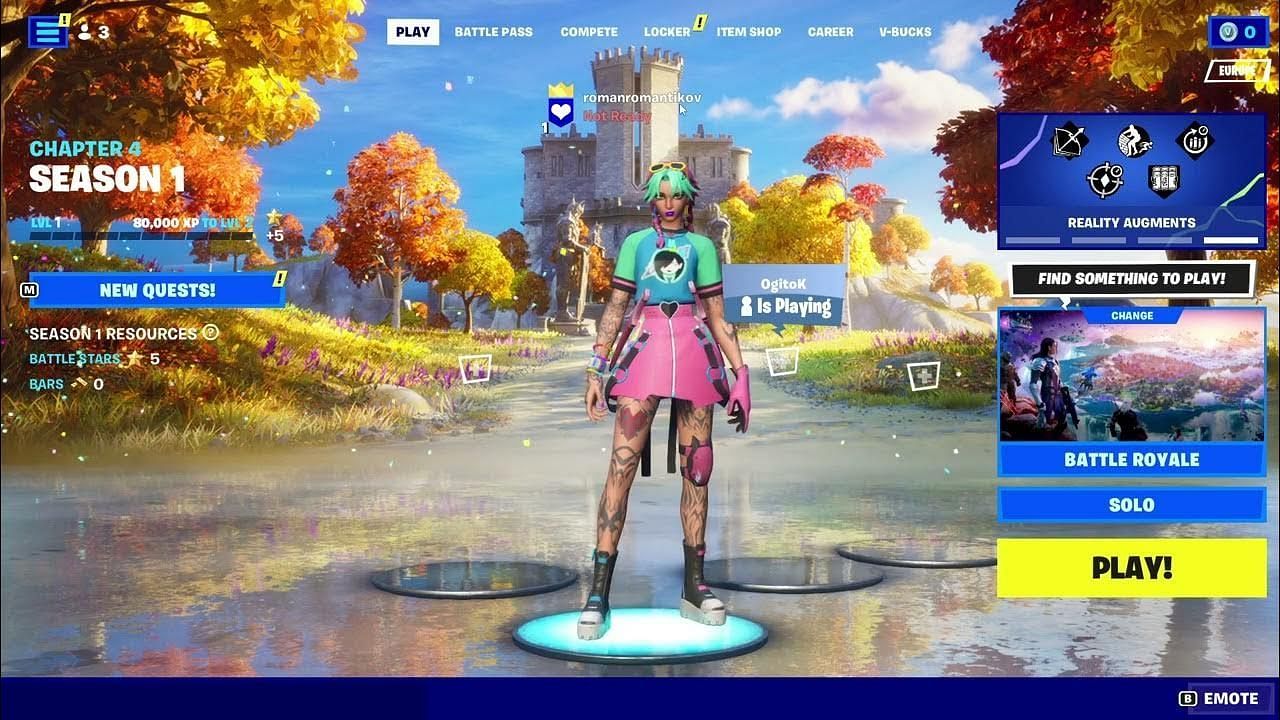 Fortnite: How to change lobby background in Chapter 4