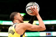 Tyrese Haliburton at the 2023 NBA All Star - Starry 3-Point Contest