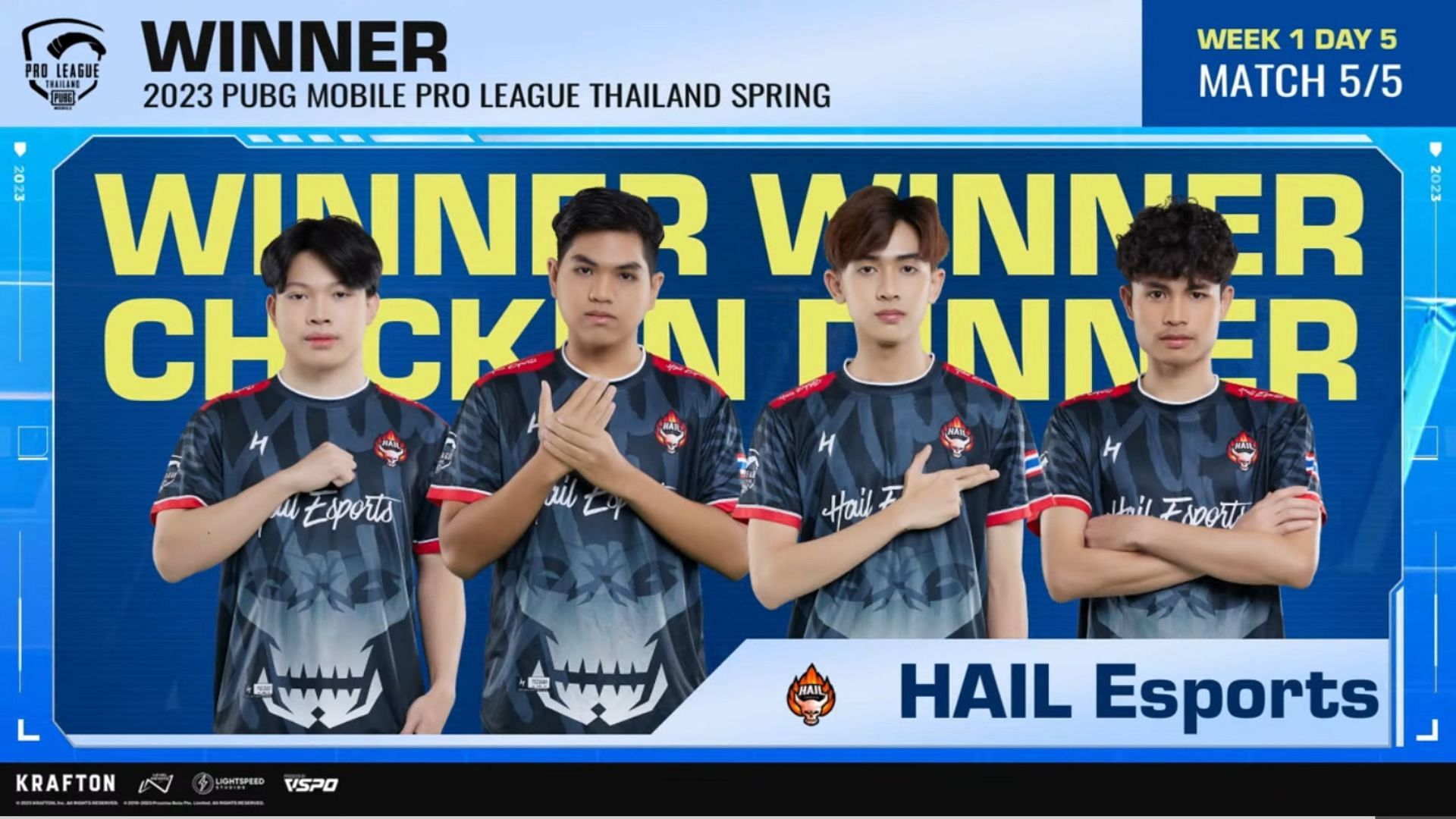 HAIL Esports claimed eight Chicken Dinners in PMPL Thailand Week 1 (Image via PUBG Mobile)