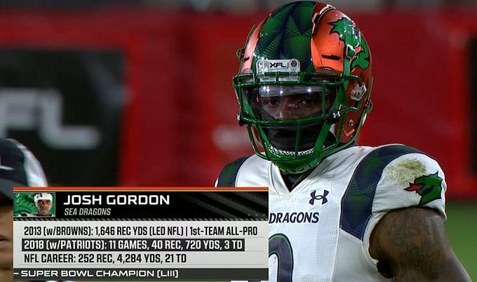 Josh Gordon news: WR makes XFL roster with Seattle Sea Dragons - DraftKings  Network