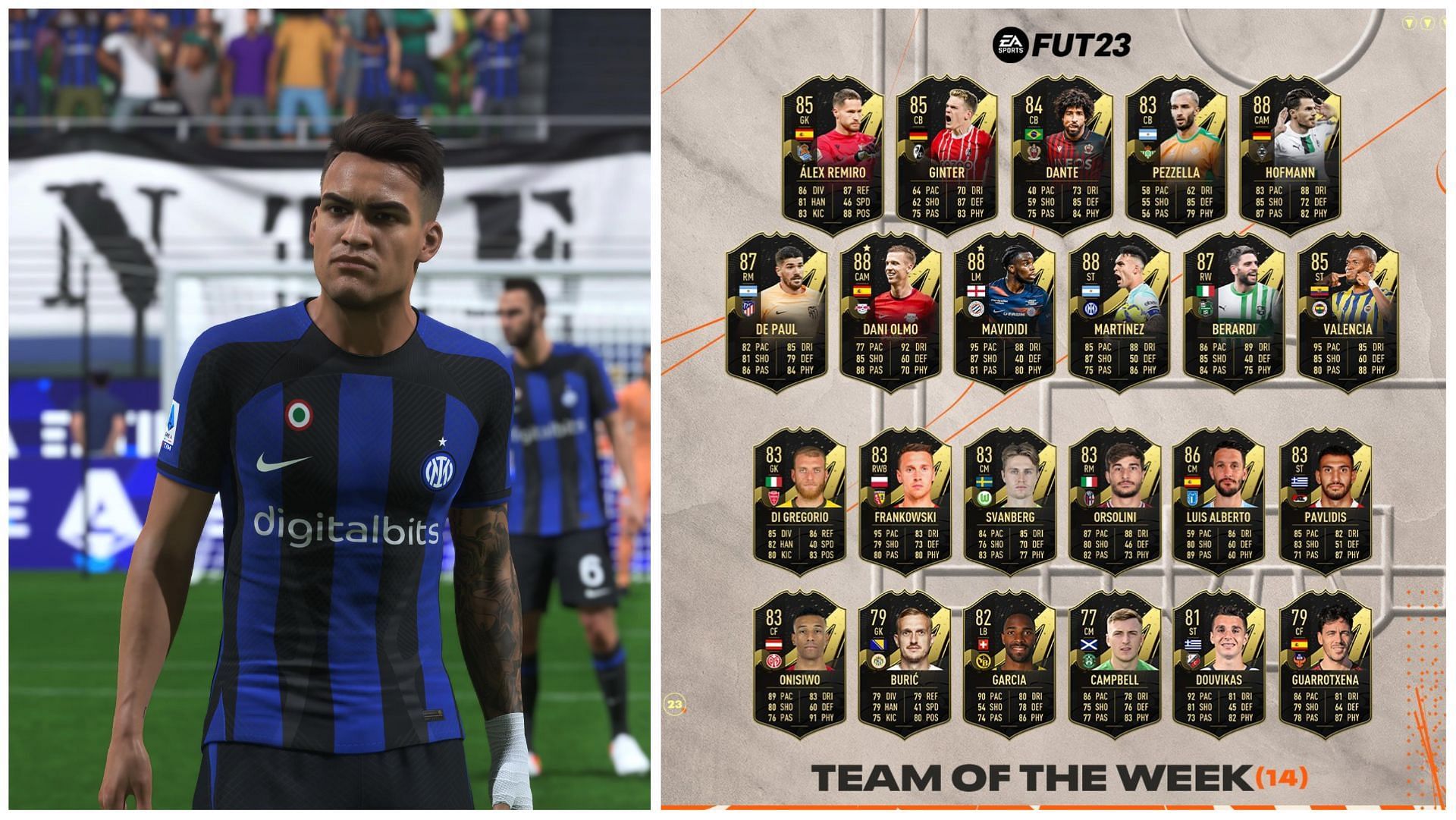 TOTW 14 is live in FIFA 23 (Images via EA Sports)