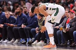 How long is Giannis Antetokounmpo out for? Latest injury update as Bucks star leaves game against Miami Heat with a knee issue