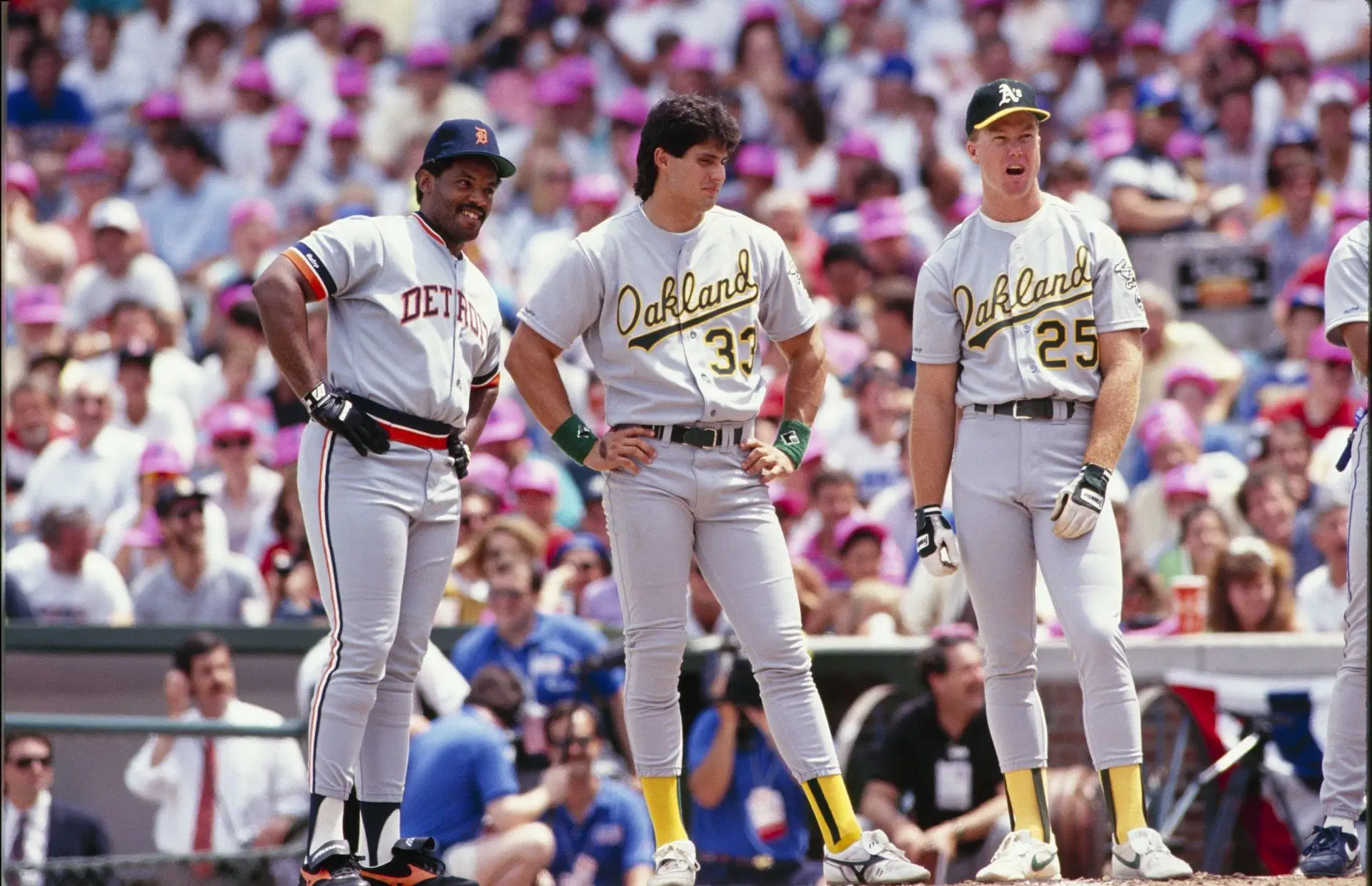 Cecil Fielder of the Detroit Tigers poses for a photo during photo