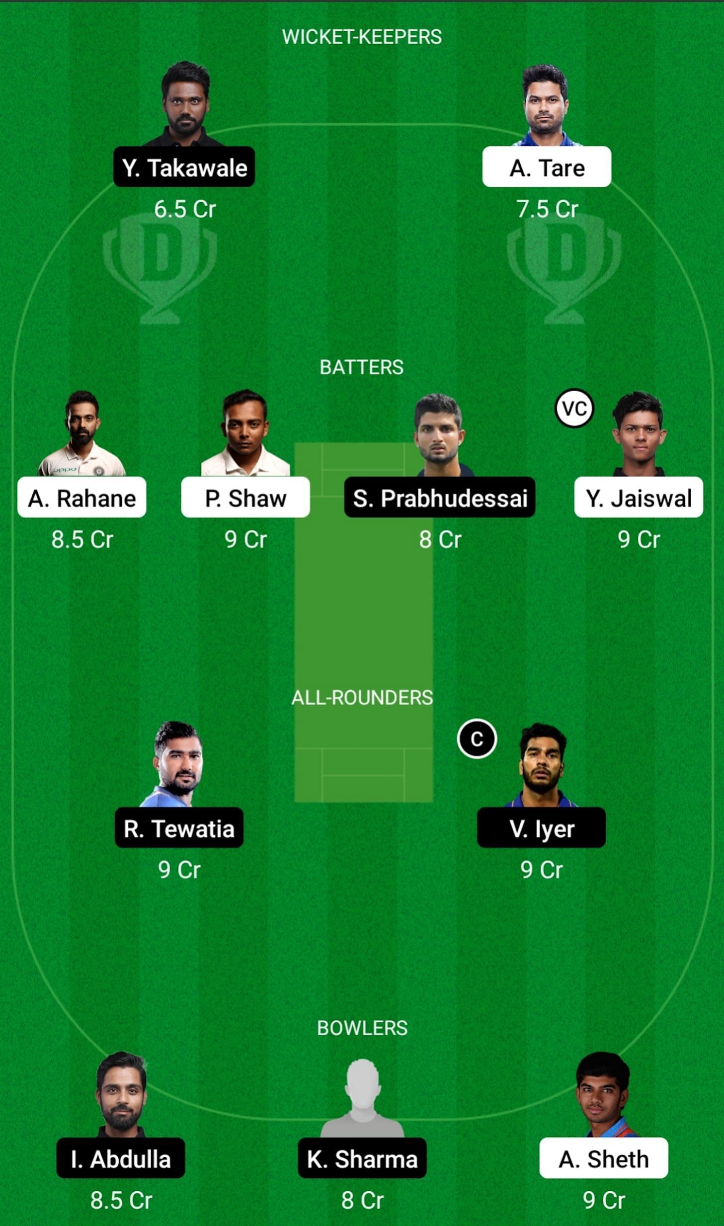 INO vs DYPA Dream11 Prediction Team Today, Grand League