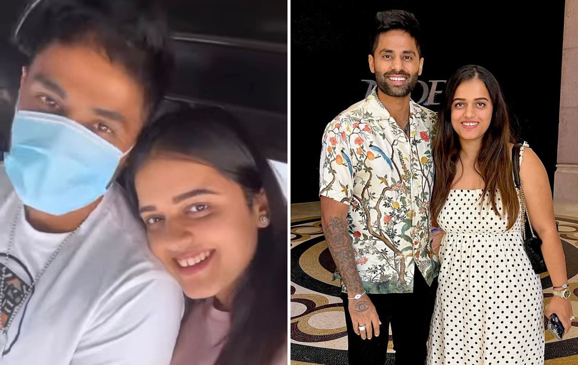 Suryakumar Yadav with his wife Devisha. (Pics: Instagram) 