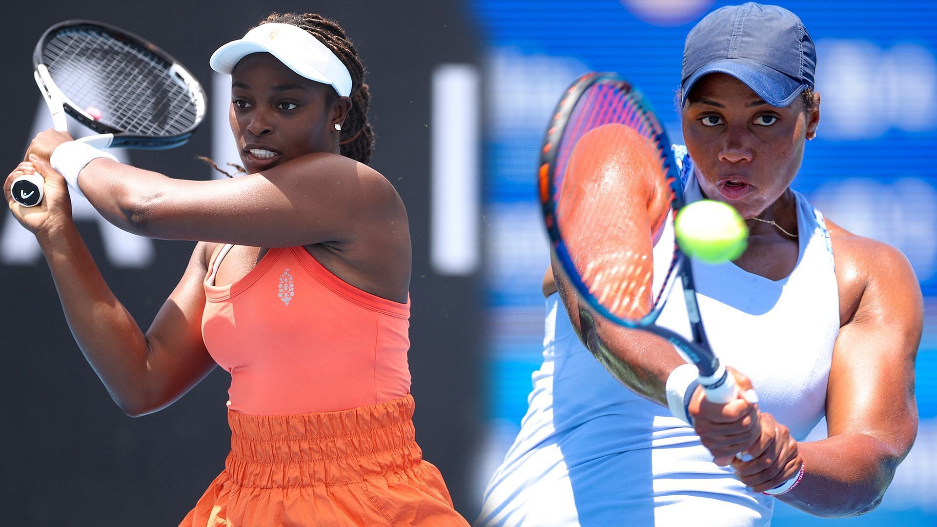 Sloane Stephens (L) and Taylor Townsend.