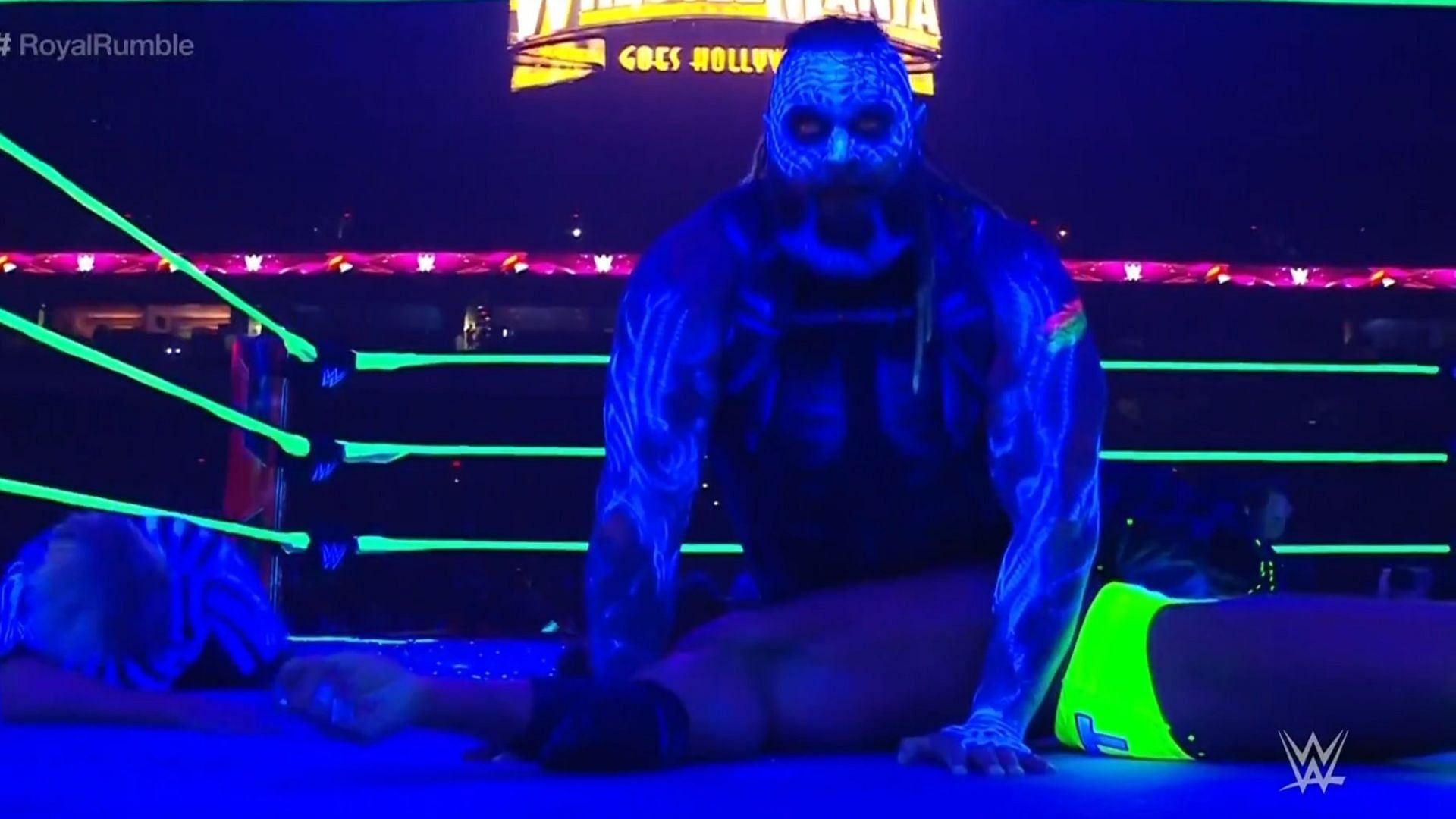 Bray Wyatt defeated LA Knight in a Pitch Black match at WWE Royal Rumble