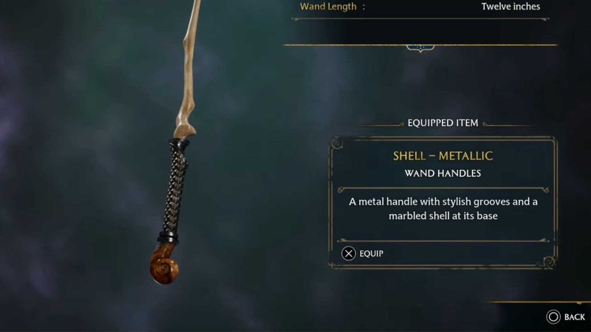 This handle has a marbled shell at the base (Image via WB Games)