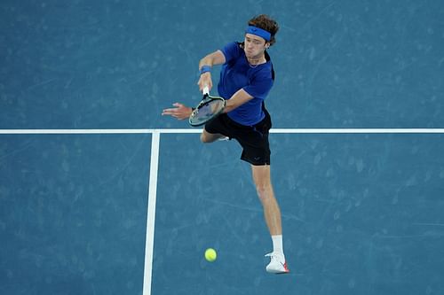 Andrey Rublev in action at the Australian Open