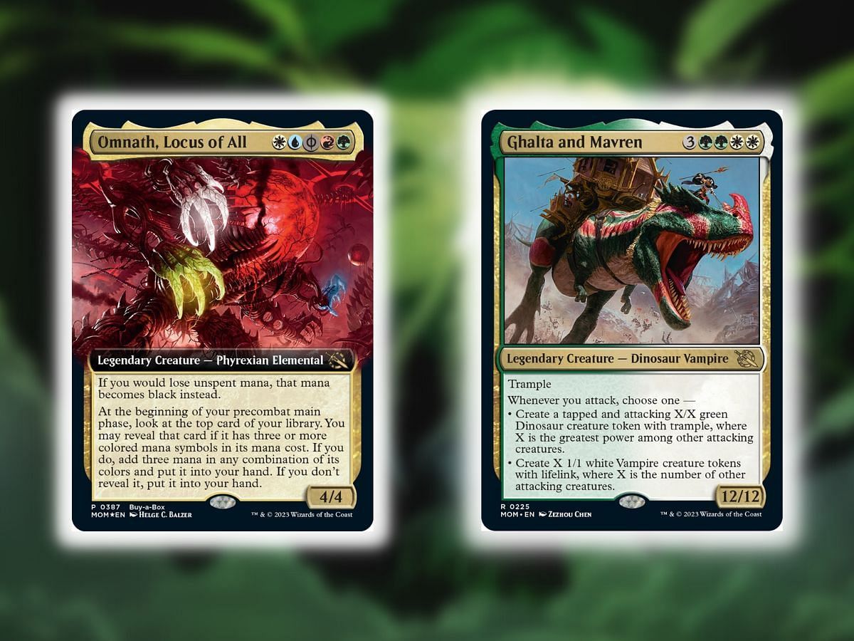 Omnath, Locus of All &amp; Ghalta and Mavren in Magic: The Gathering (Image via Wizards of the Coast)