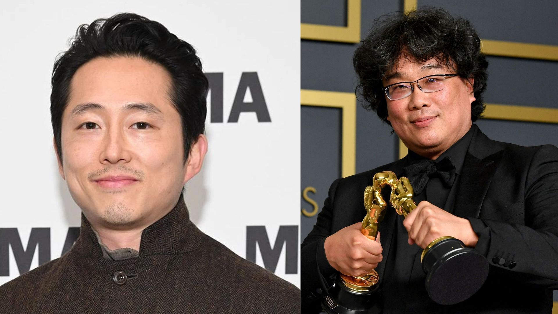 Steven Yeun and Bong-joon Ho (Images via Getty)