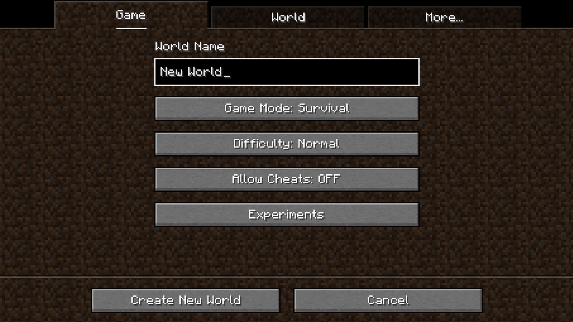 Minecraft&#039;s latest Java snapshot has overhauled the appearance of the world creation menu (Image via Mojang)