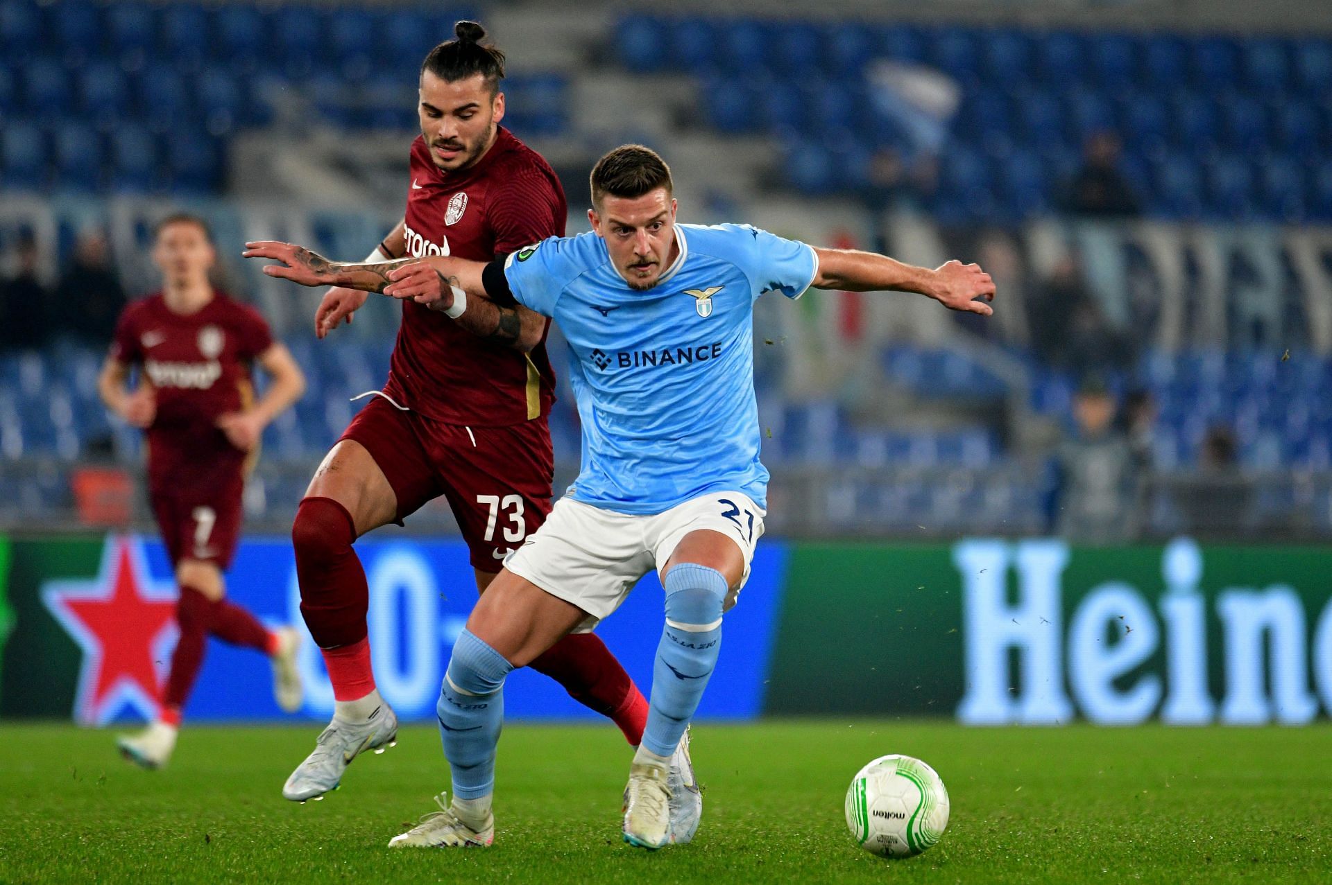 Sergej Milinkovic-Savic (right) is wanted at the Emirates.