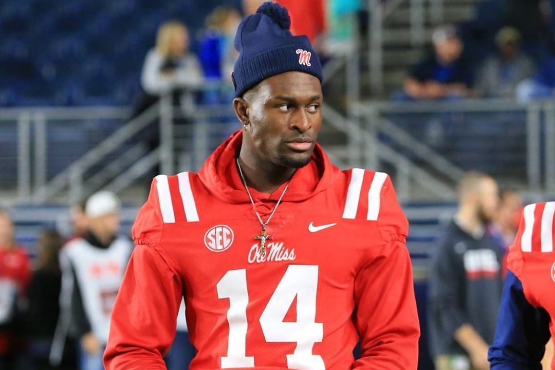 Seahawks WR DK Metcalf while at Ole Miss