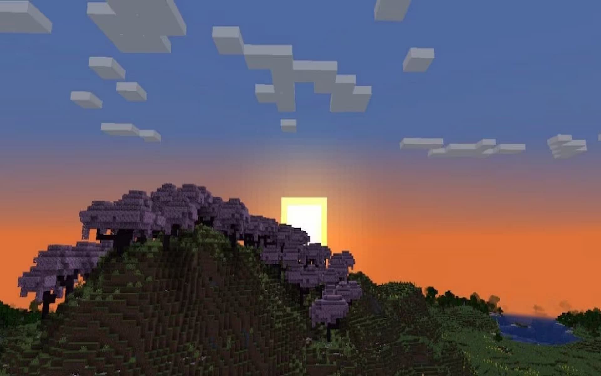 Players can explore the world to locate this beautiful biome in the 1.20 snapshot and beta (Image via Mojang)