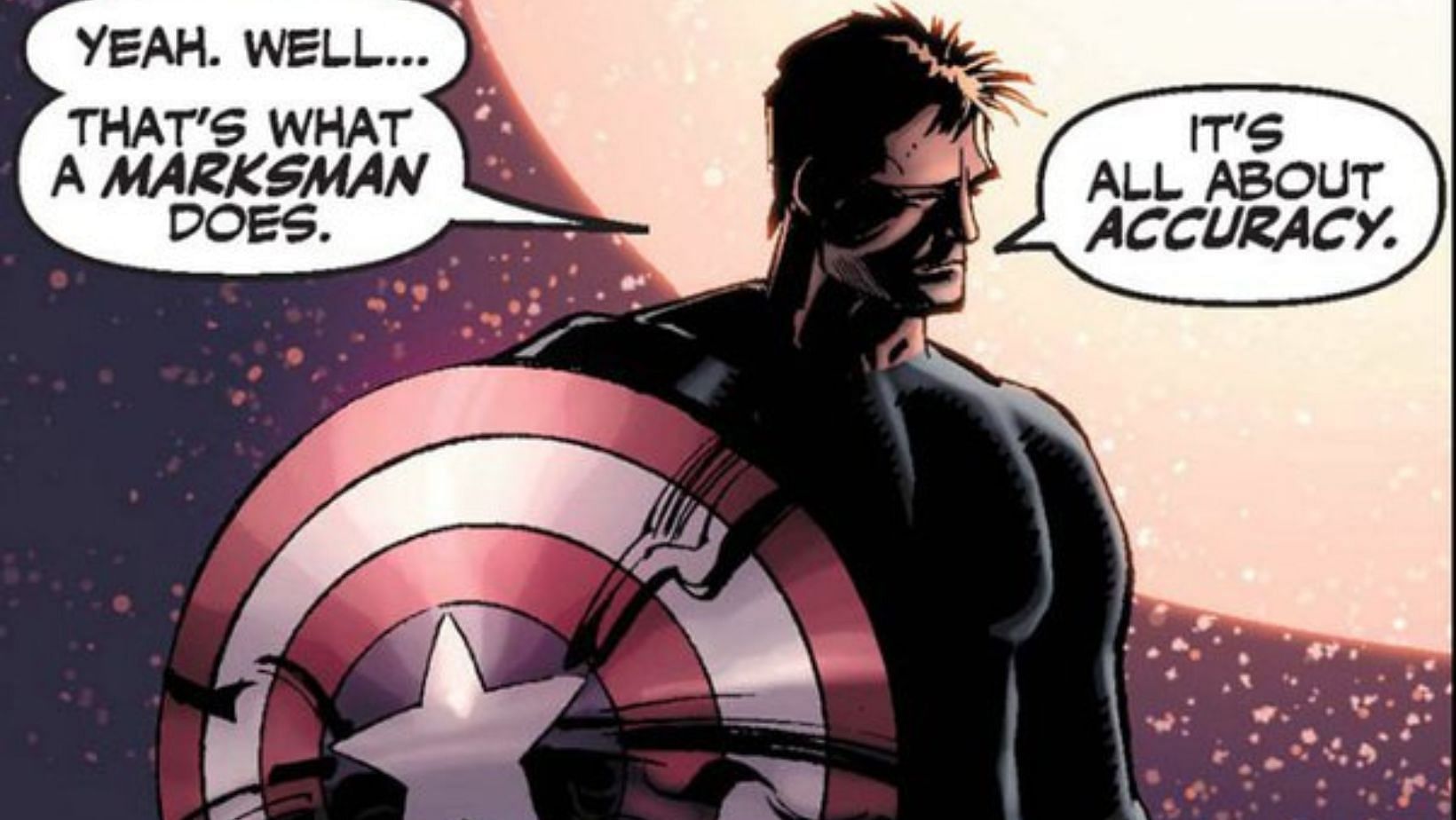 Hawkeye who became Captain America in an alternate reality (Image via Marvel Comics)