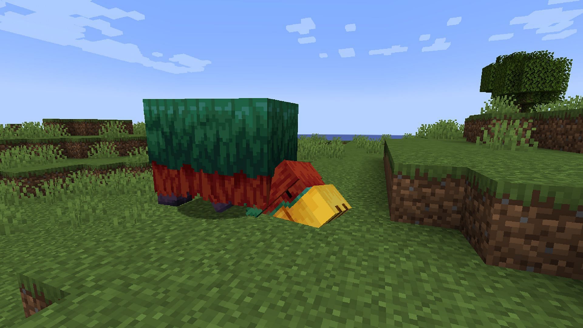 A sniffer mob hunting for seeds in Minecraft (Image via Mojang)