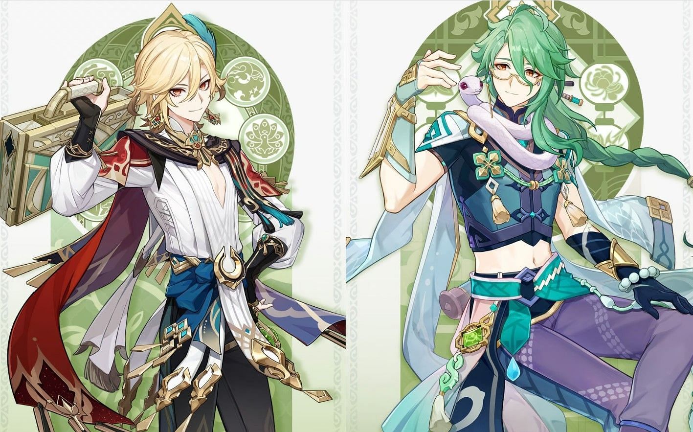 Baizhu and Kaveh official designs have been revealed (Image via HoYoverse)