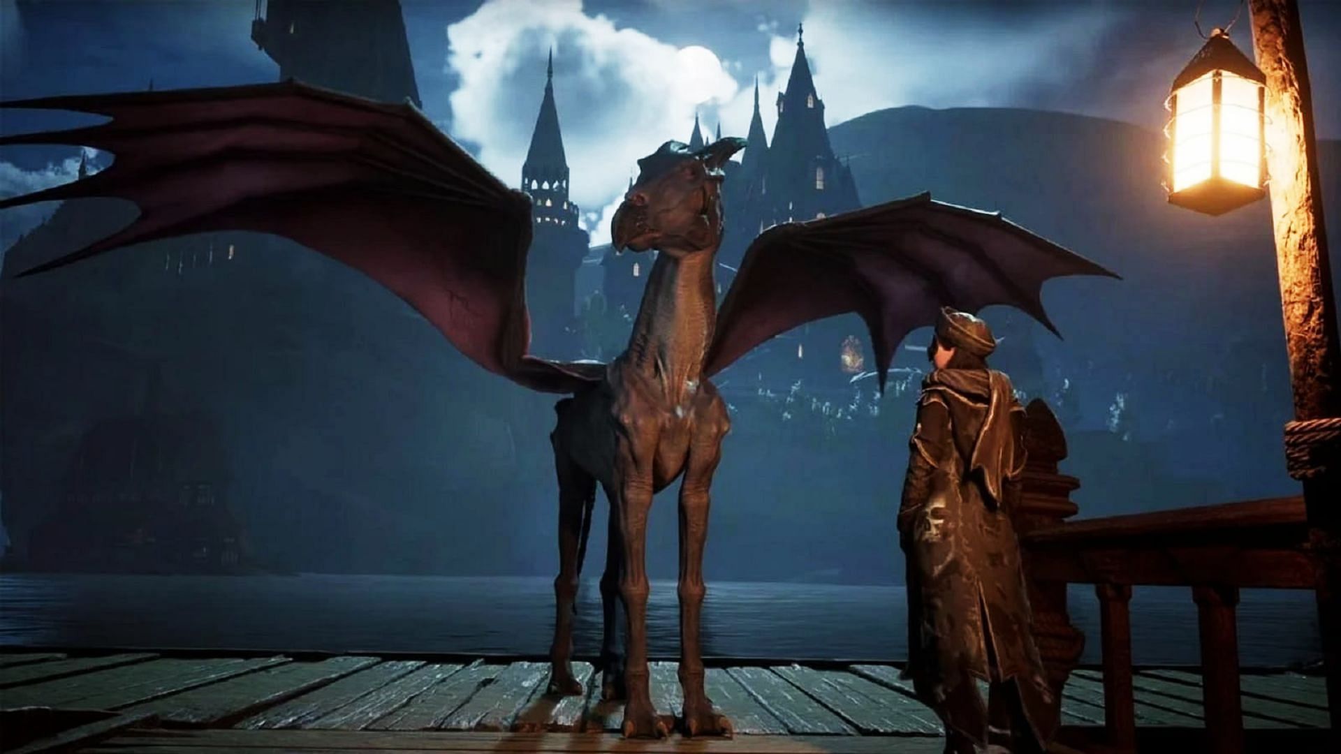 Find Thestrals and collect Thestral Hair in Hogwarts Legacy (Image via WB Games)