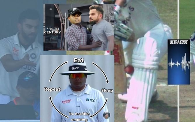 "Why Menon Why?" - Top 10 funny memes after a controversial umpiring decision ruled Virat Kohli out in Delhi Test between India and Australia
