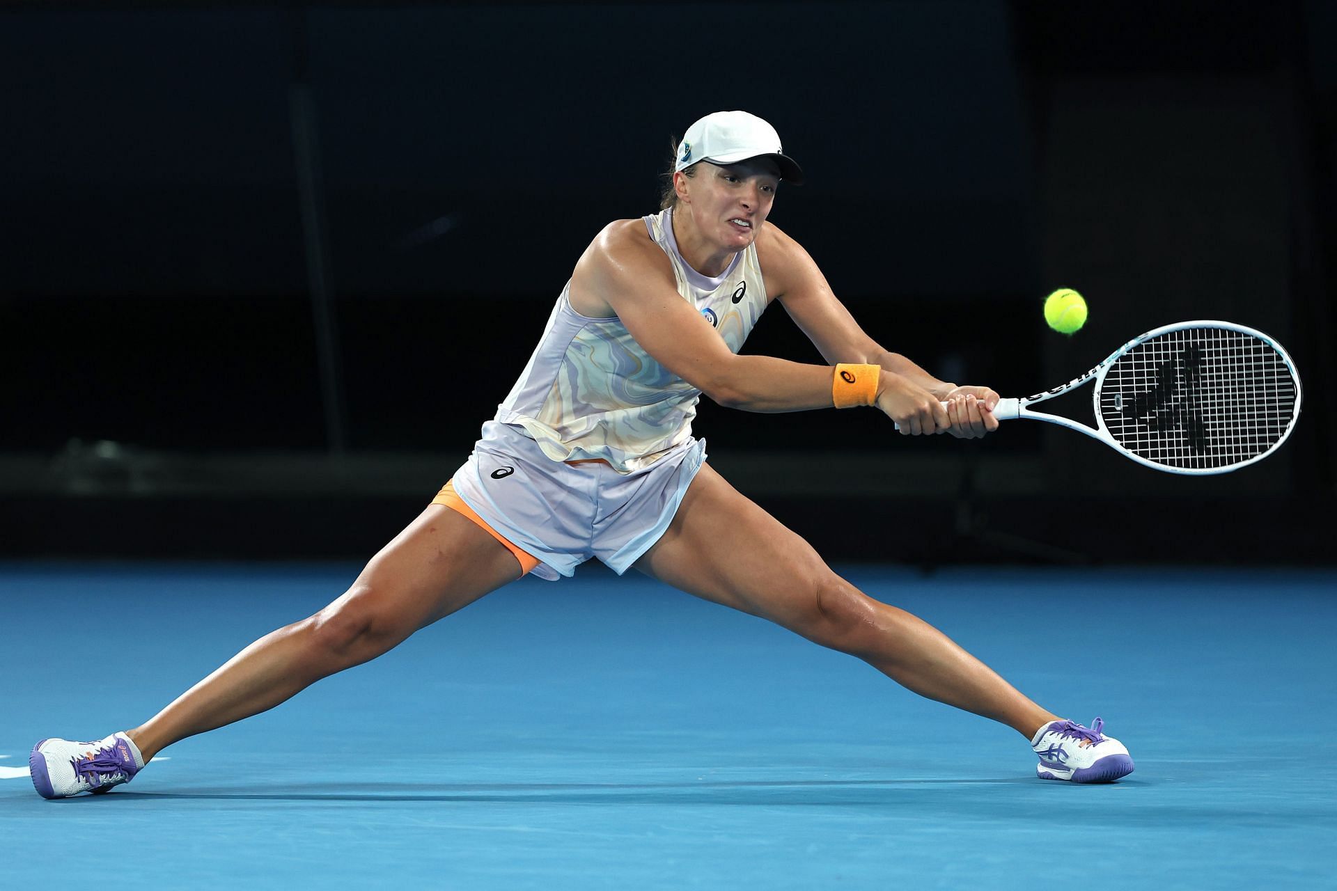 Iga Swiatek in action at the Australian Open