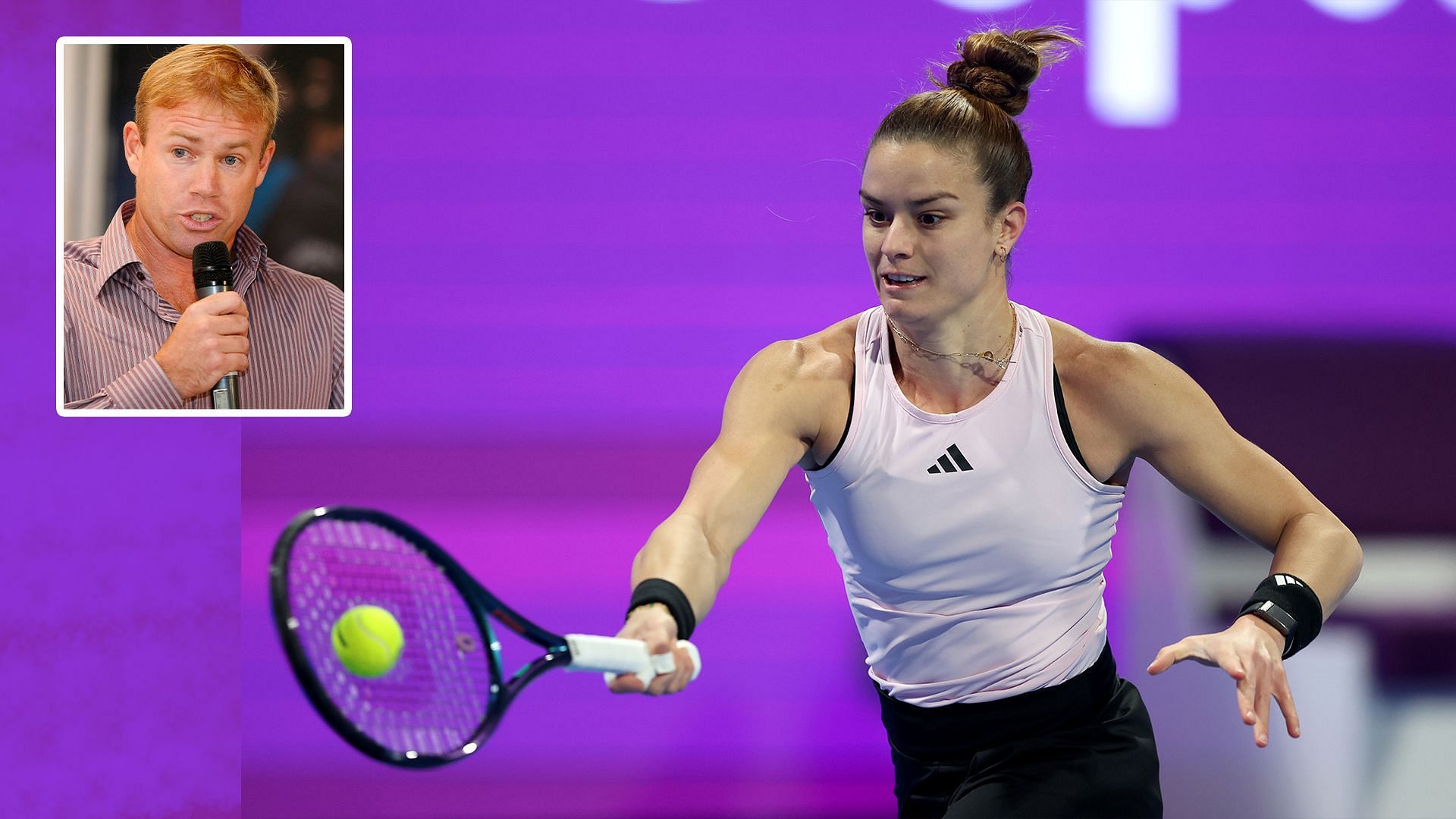 Mark Petchey and Maria Sakkari pictured