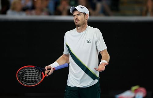 Andy Murray in action at the Australian Open