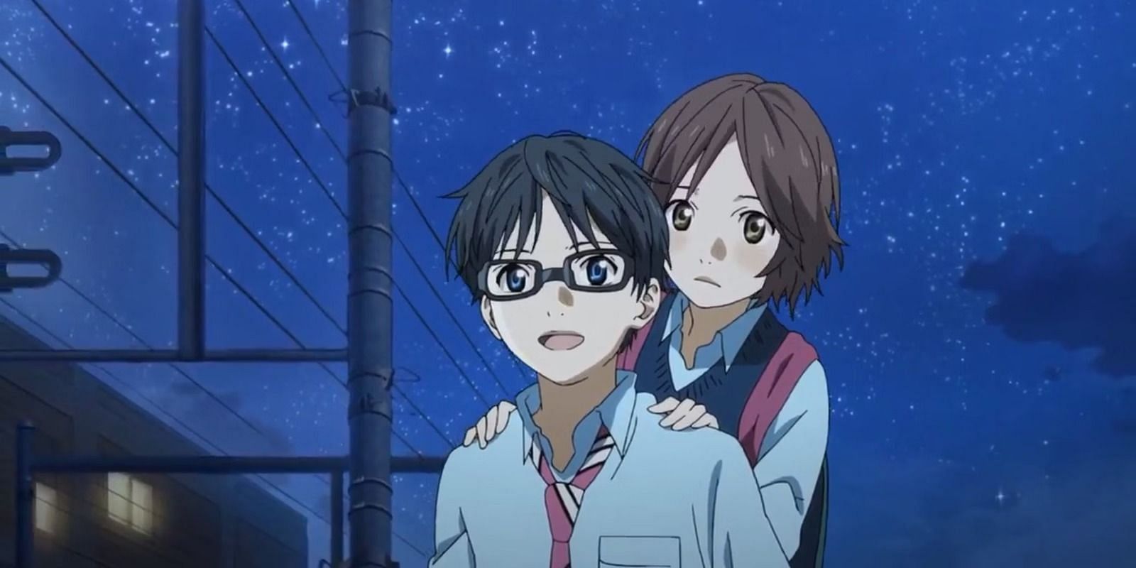 Tsubaki and Kousei in Your Lie in April (Image via A1 pictures)