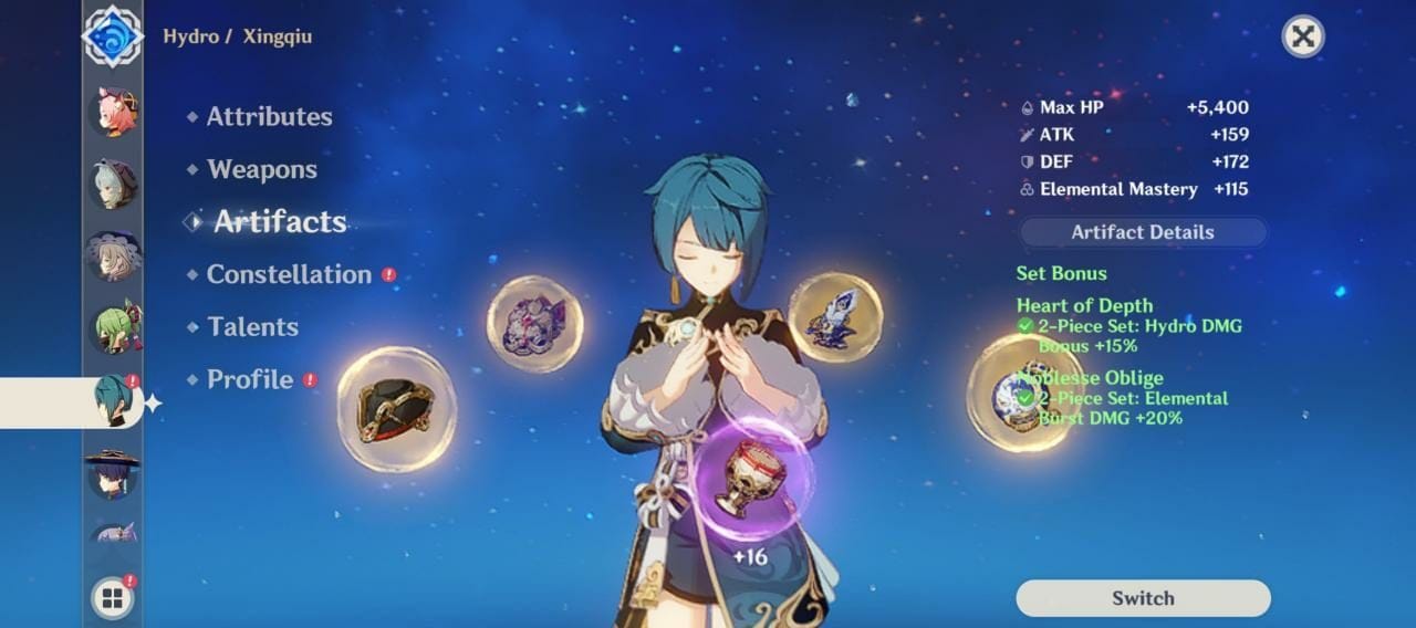 5 best Genshin Impact artifact combos for Yelan