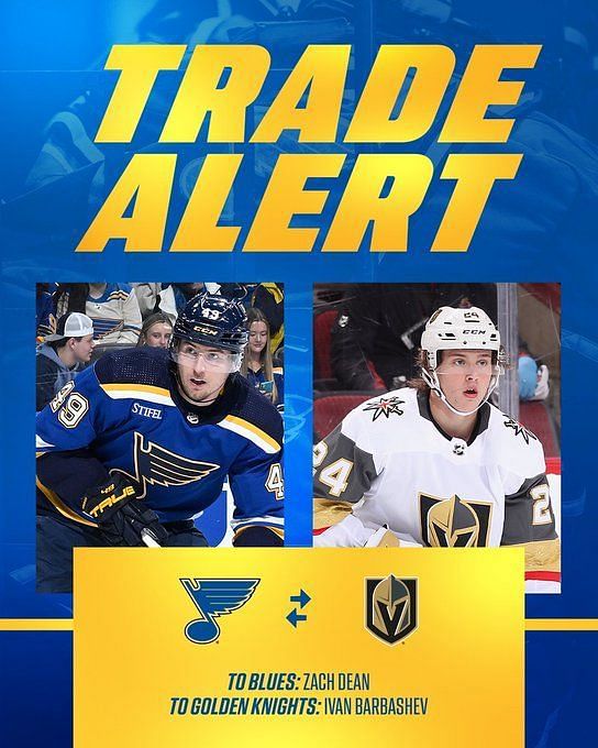 TRADE: Golden Knights Acquire Ivan Barbashev From Blues - Vegas Hockey Now