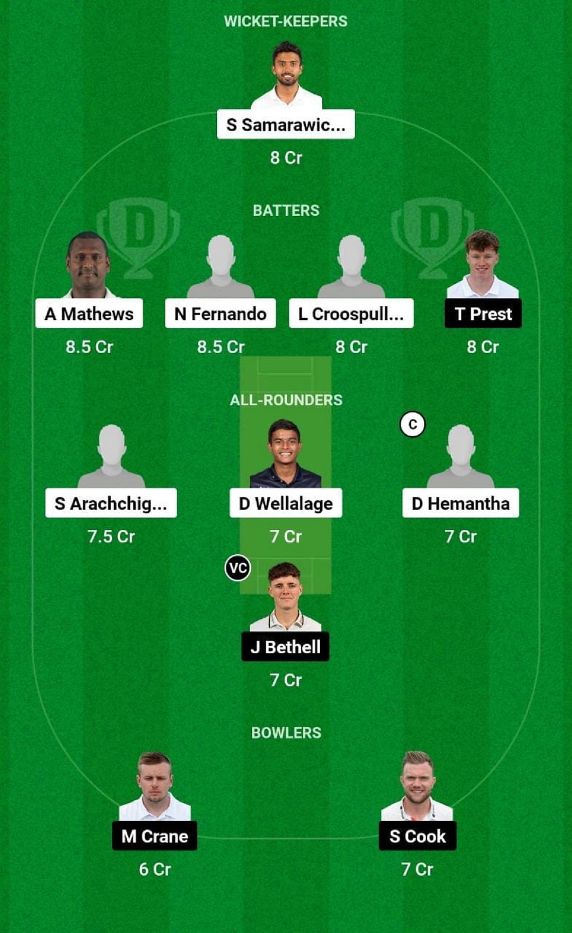 SL-A vs EN-A Dream11 Fantasy Tip - Head to Head League