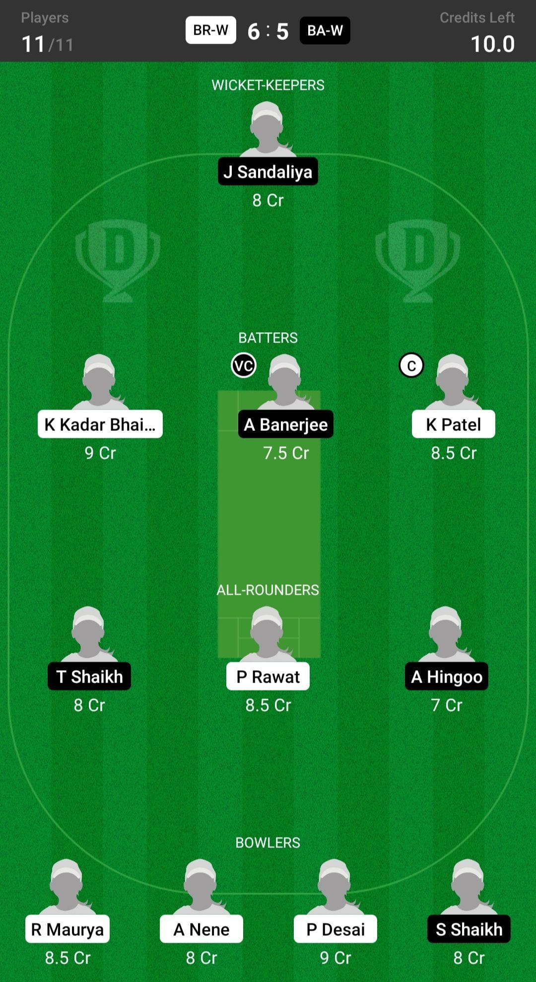 BRW vs BAW Dream11 Prediction Fantasy Cricket Tips, Today's Playing