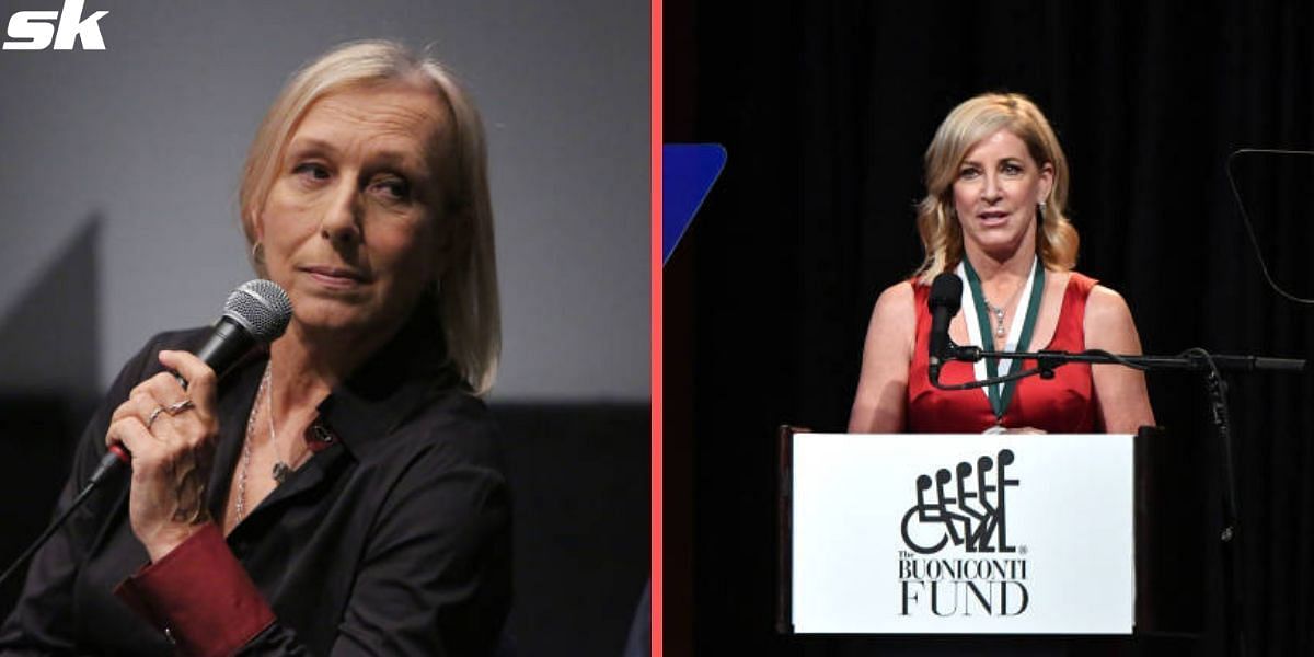 Martina Navratilova (left) and Chris Evert